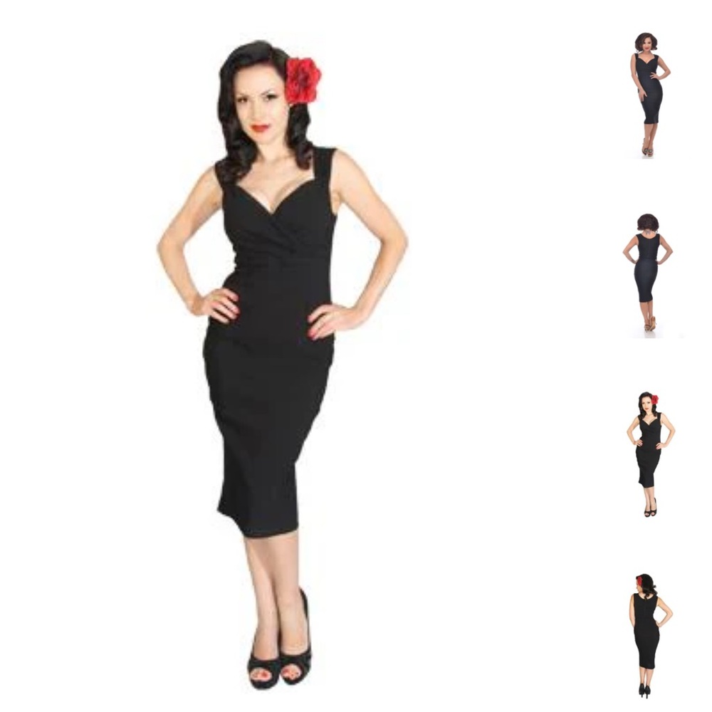 Diva Wiggle Dress in Black by Rock Steady, Size Large, EUC - Picture 7 of 13